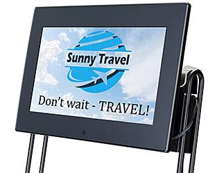 Brochure Dispenser with Media Player for Digital Presentations
