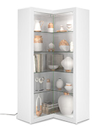 Contemporary display cabinet  for corner