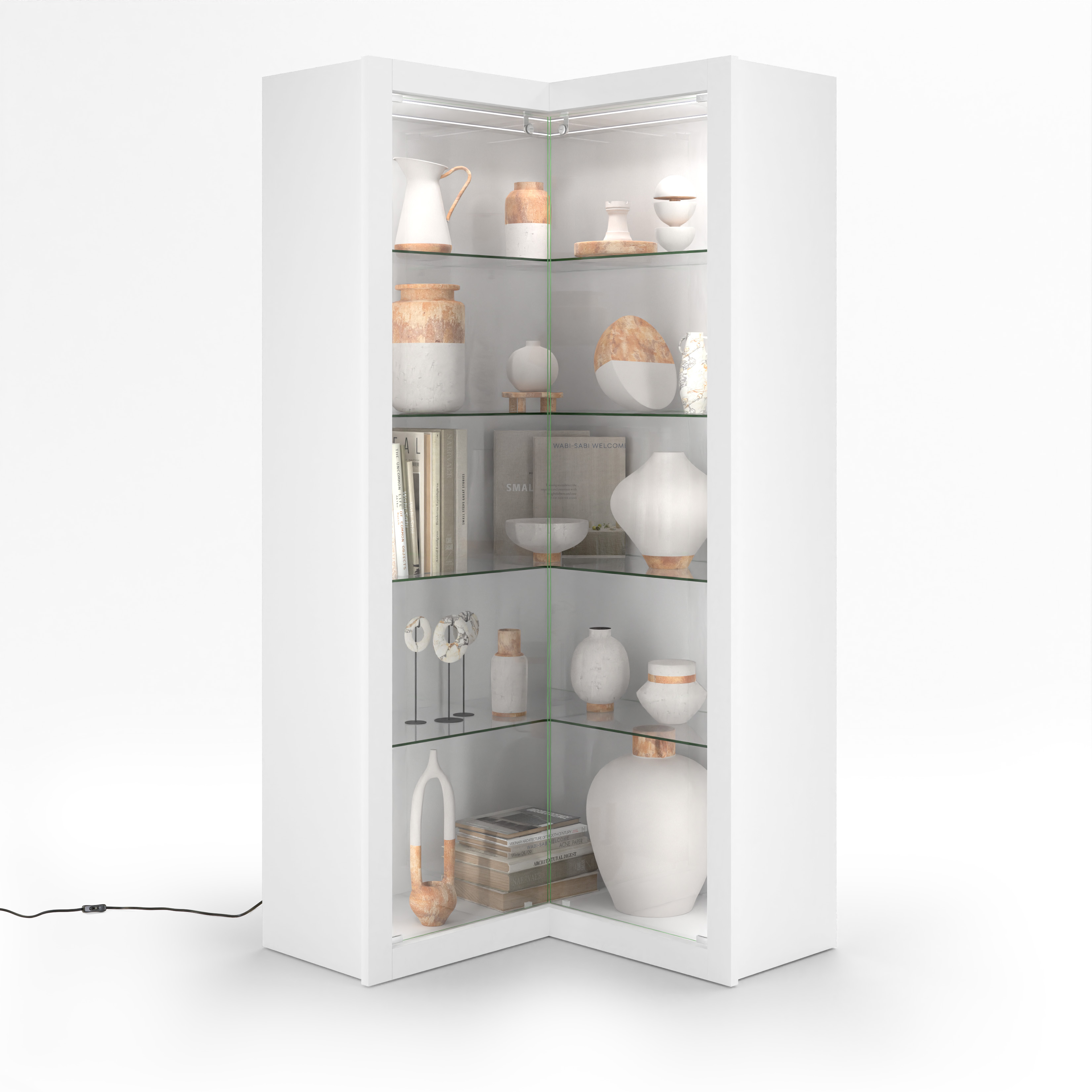 Contemporary Display Corner Model, LED Lighting Displays2go