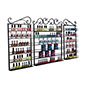 nail polish wall holders with cosmetic products