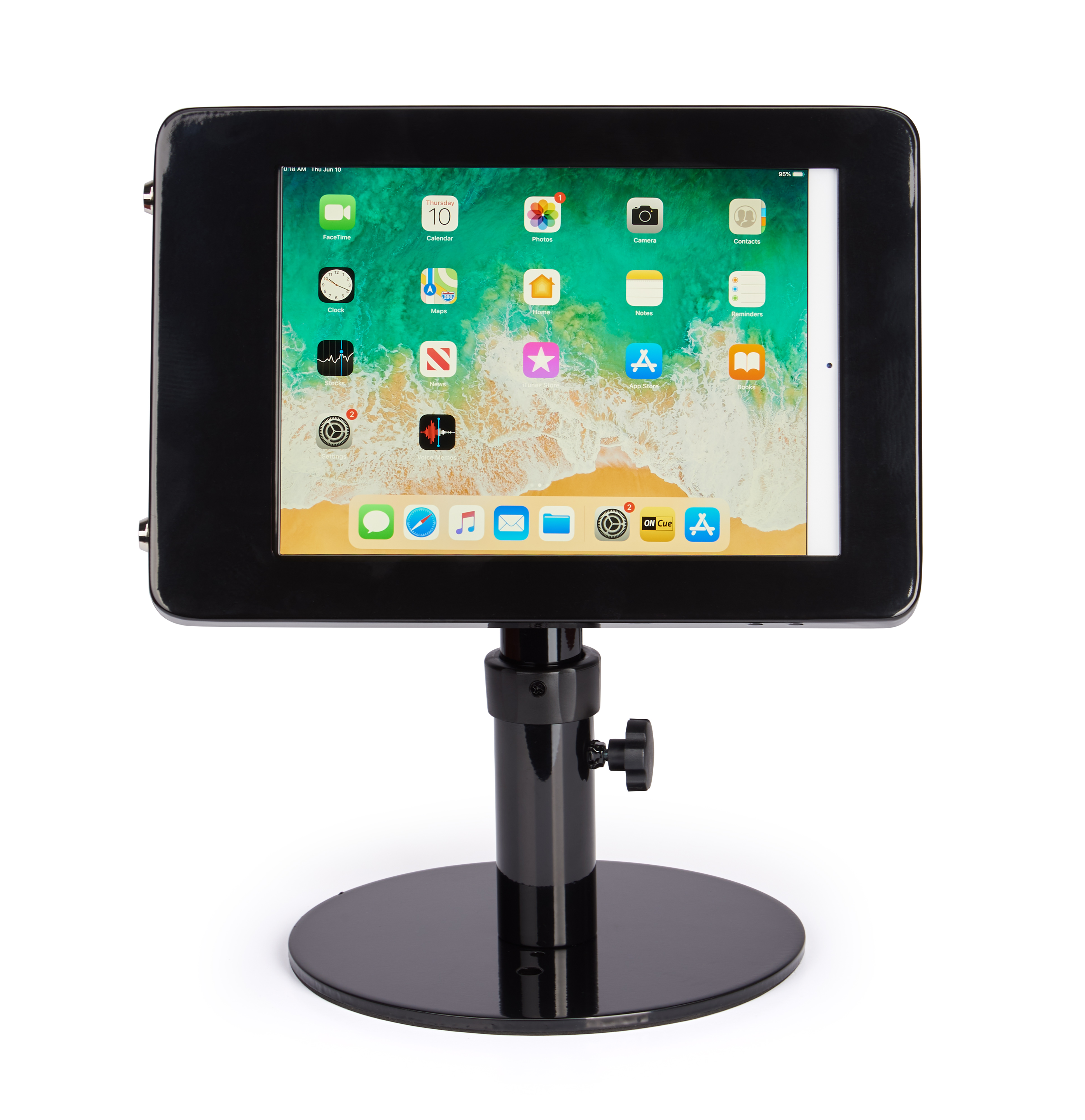 Navigator Series iPad Counter Stand, Hidden Home Button - Black or Silver - Image 2