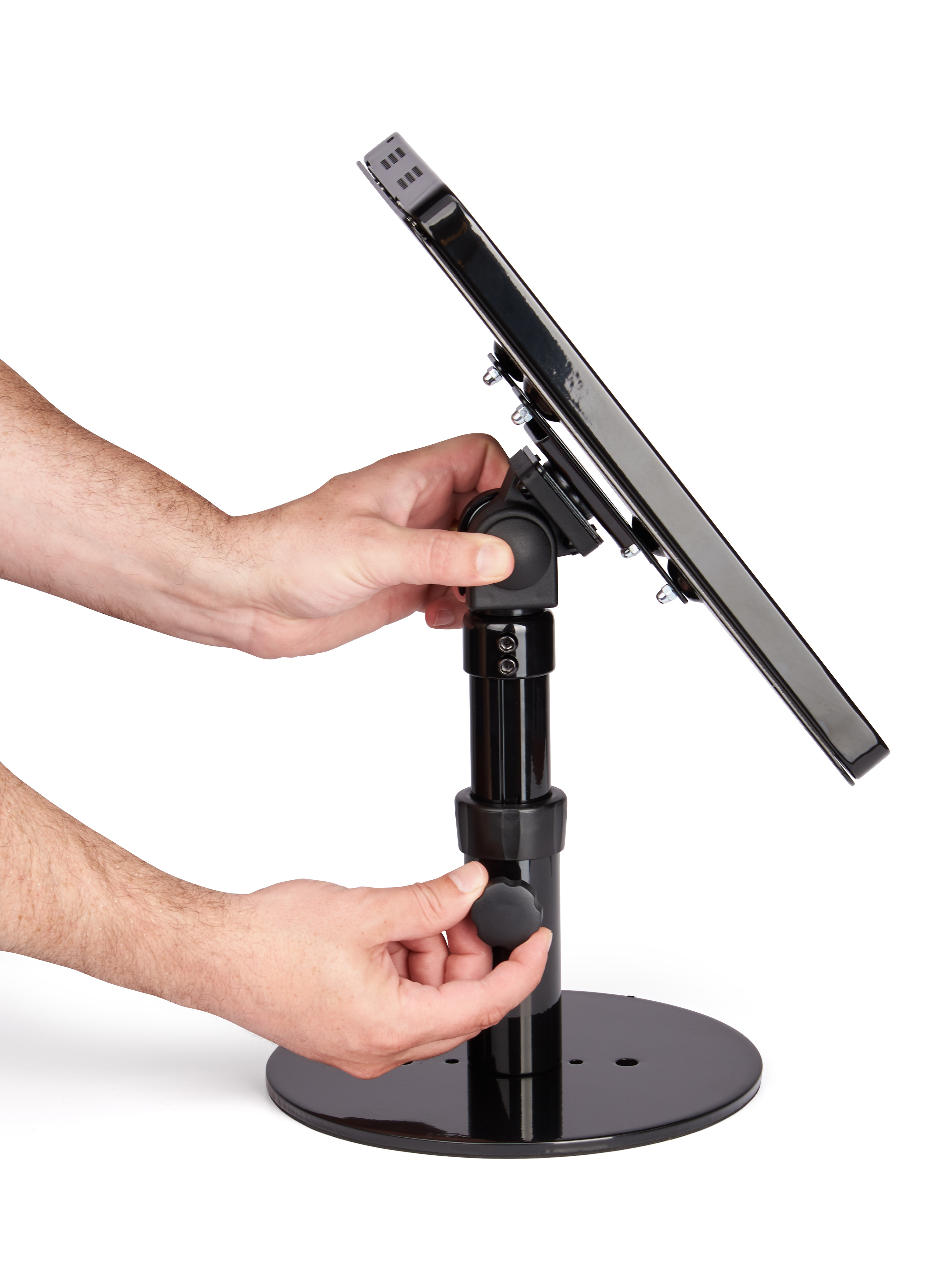 Navigator Series iPad Counter Stand, Hidden Home Button - Black or Silver - Image 7