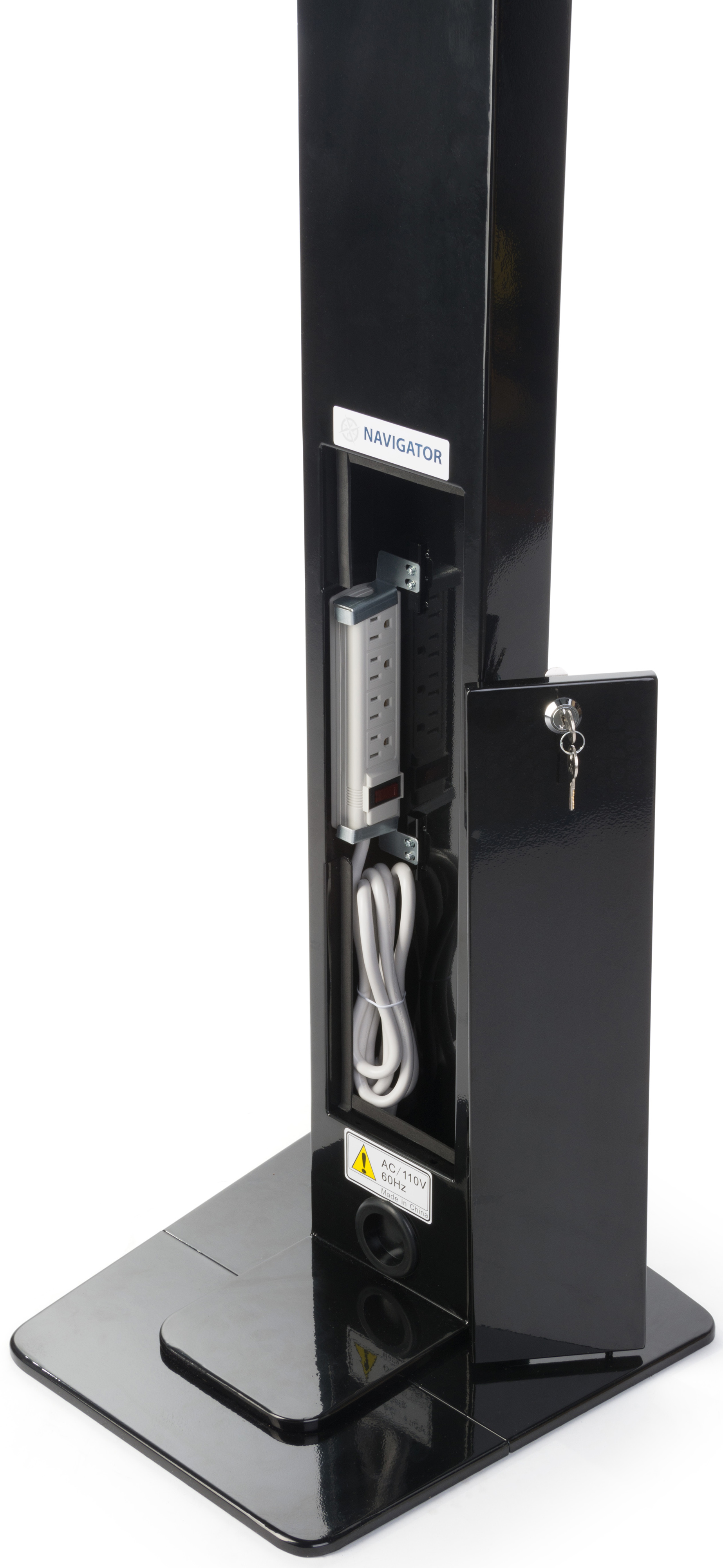 Navigator Series iPad Pro 12.9 Floor Stand w/ Cable Management - Black or Silver - Image 6