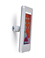 Silver locking wall mount iPad enclosure compatible with iPad 10.2 7th and 8th generation