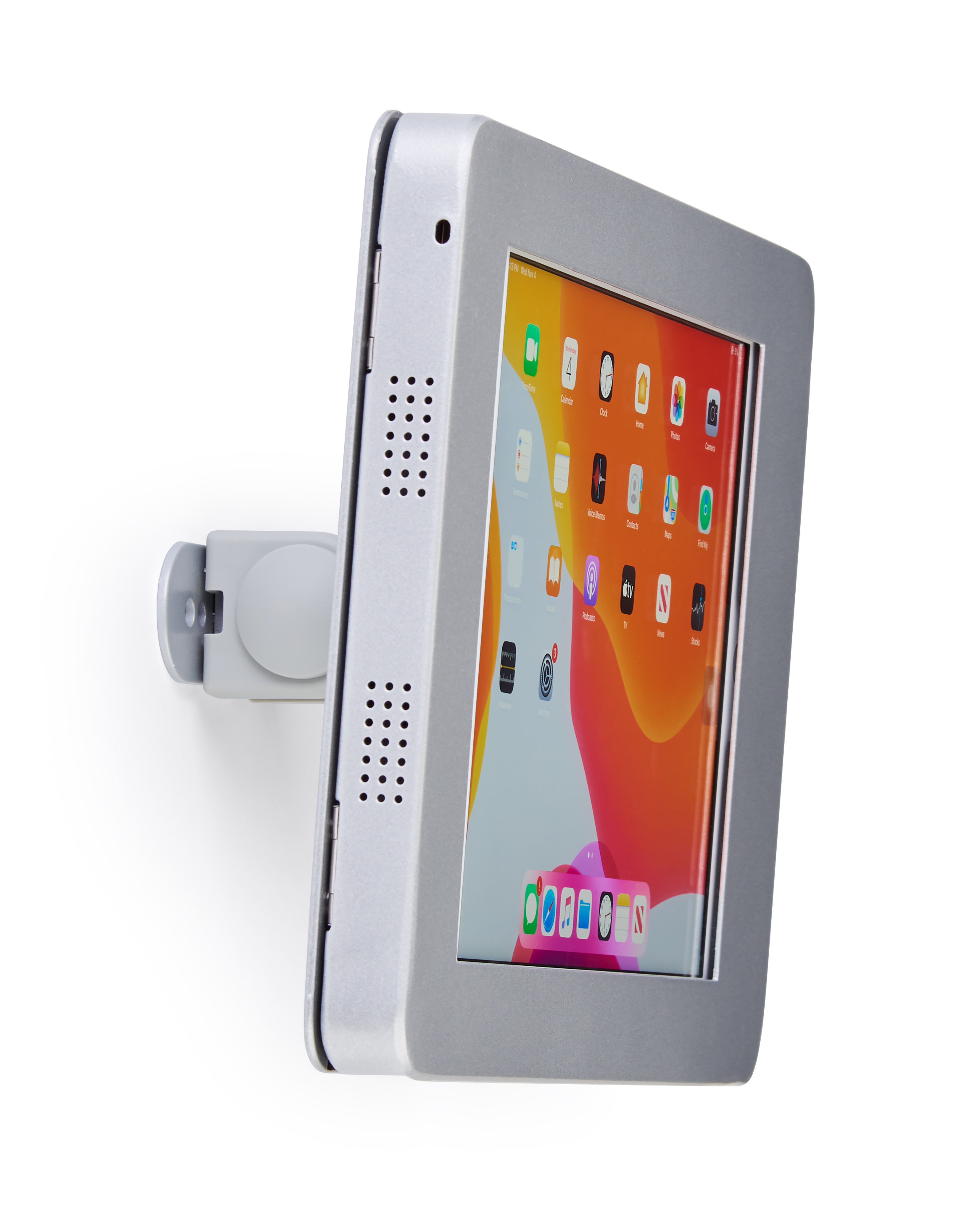 Navigator Series iPad 10.2 Wall Mount, Adjustable Enclosure w/ Lock - Black or Silver - Image 2