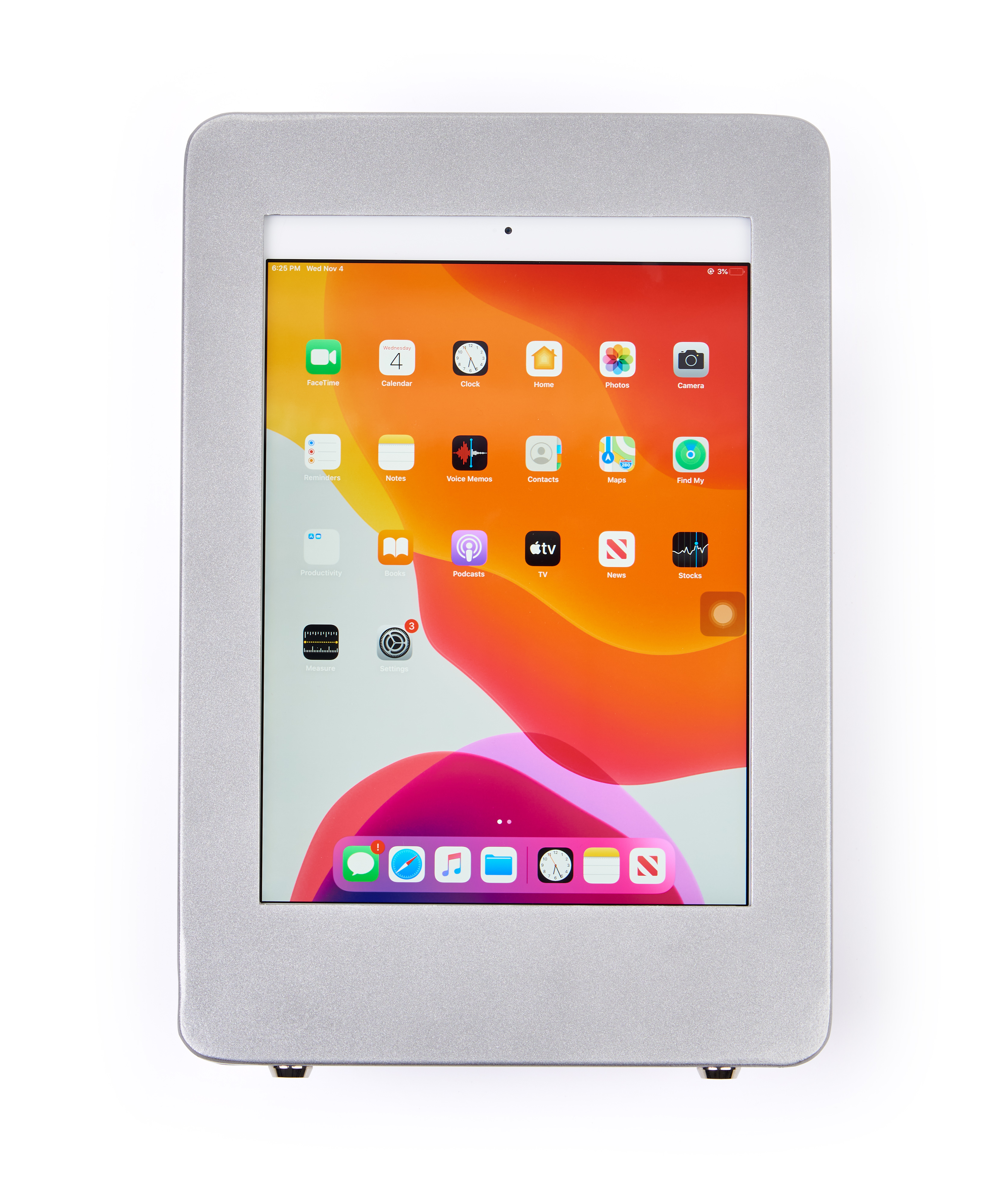 Navigator Series iPad 10.2 Wall Mount, Adjustable Enclosure w/ Lock - Black or Silver - Image 3