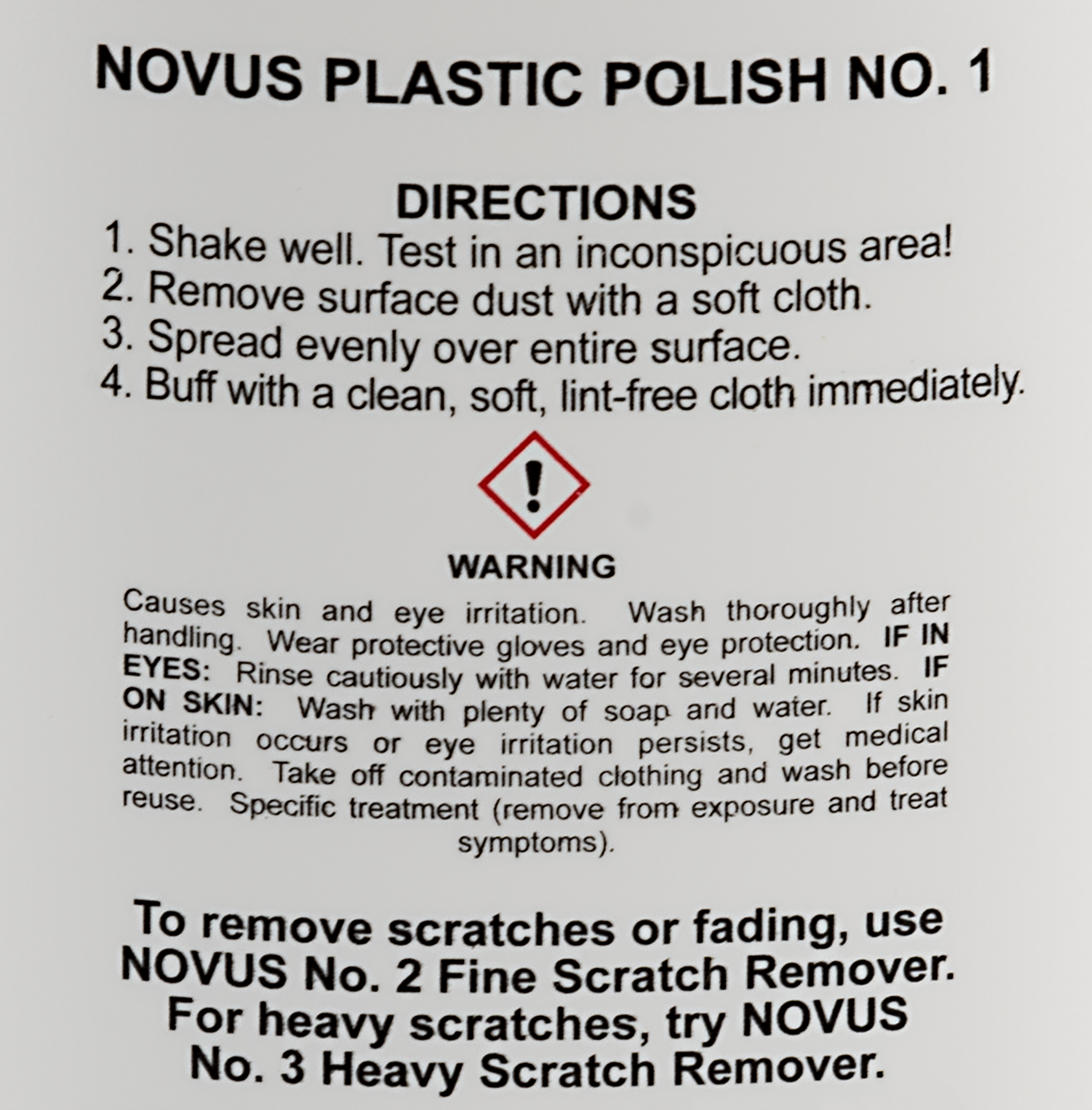 NOVK8A Novus Plastic Polishing Kit (8 oz) with Micro Finishing Cloth  Abrasive Sheets Set