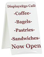 Custom Graphic Sidewalk Sign, White