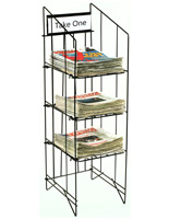Newspaper Racks with 3 Shelves
