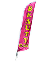 Beauty Salon Flag with Pink Background