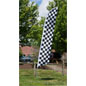 Checkered Feather Flag for Race Tracks