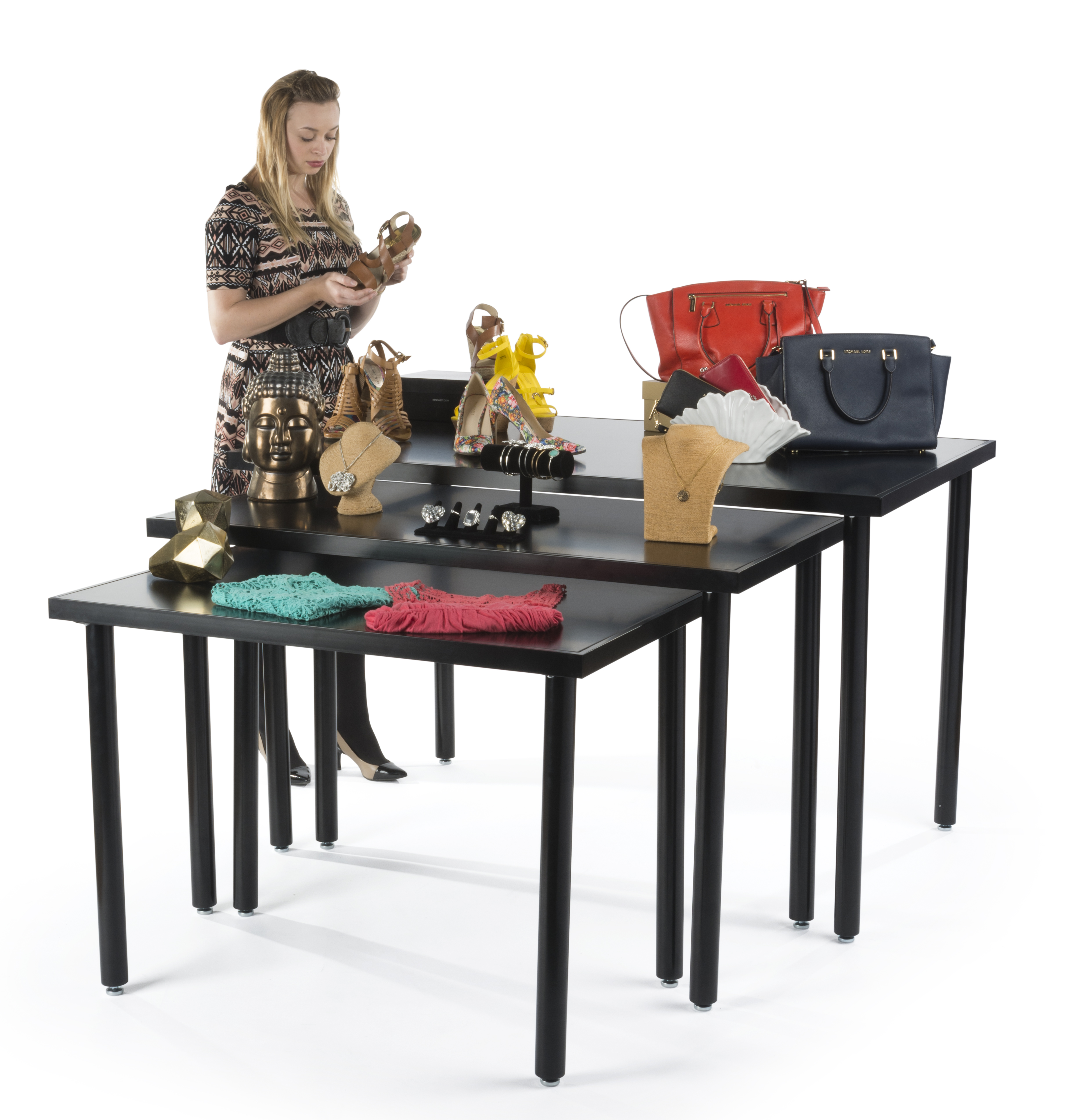 Black Nesting Tables | Set of 3 | Displays2go Black Nesting Tables | Set of 3 | Displays2go