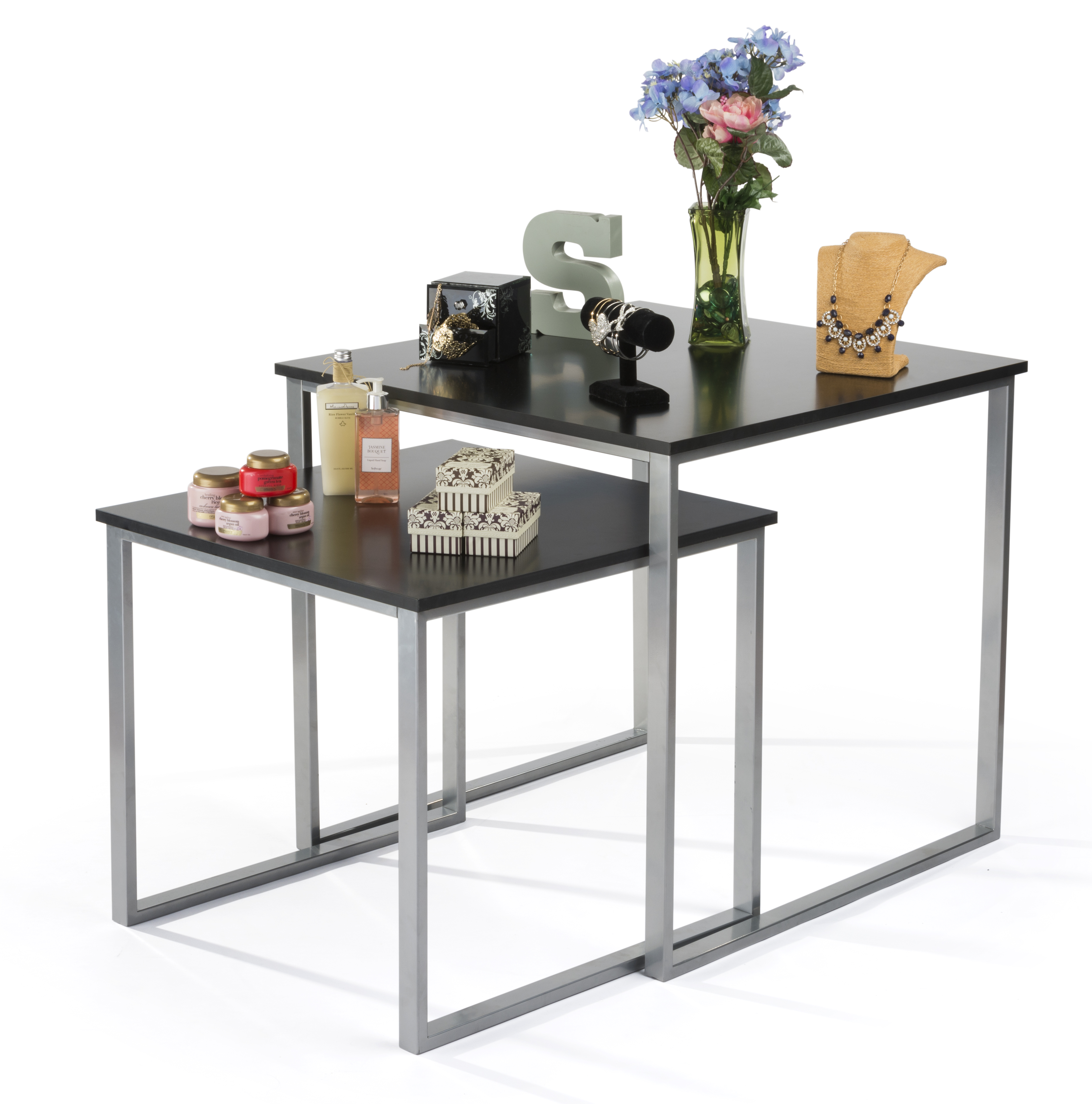 Nesting Tables, Square, Set of 2 - Black - Image 2