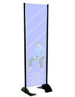 20” x 72” Black Permanent Banner Stand without Graphic