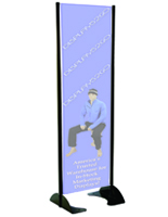 24” x 72” Black Permanent Banner Stand without Graphic