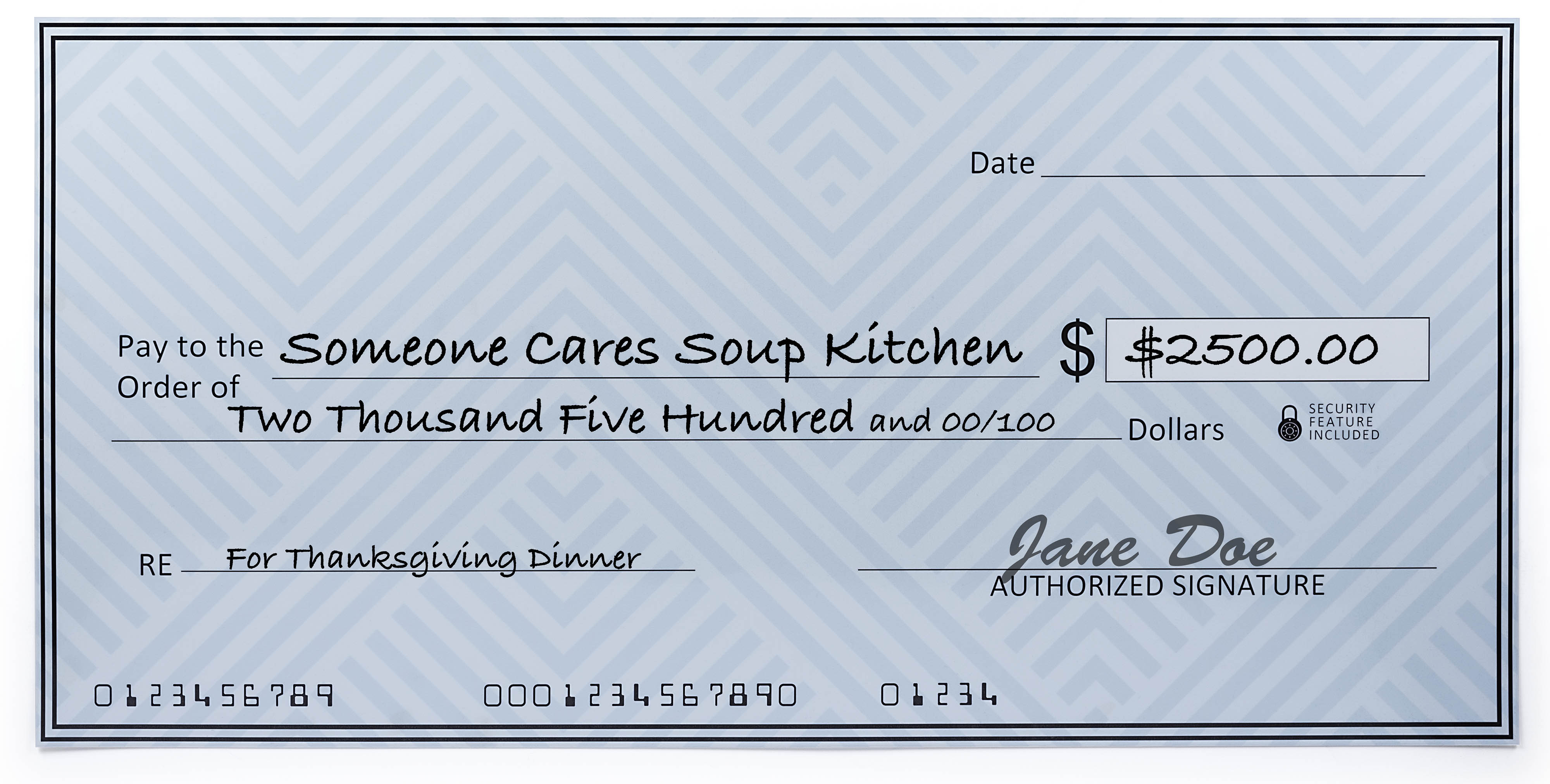 Custom Oversized Dry-Erase Prize Check | Full-Color Graphics | Displays2Go