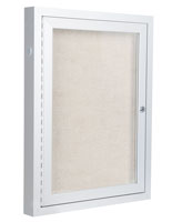 tamper-resistant outdoor enclosed bulletin boards with locking door