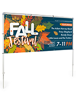 In-ground banner frame with outdoor rated design
