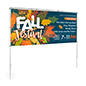 In-ground banner frame for 72 inch to 120 inch banners