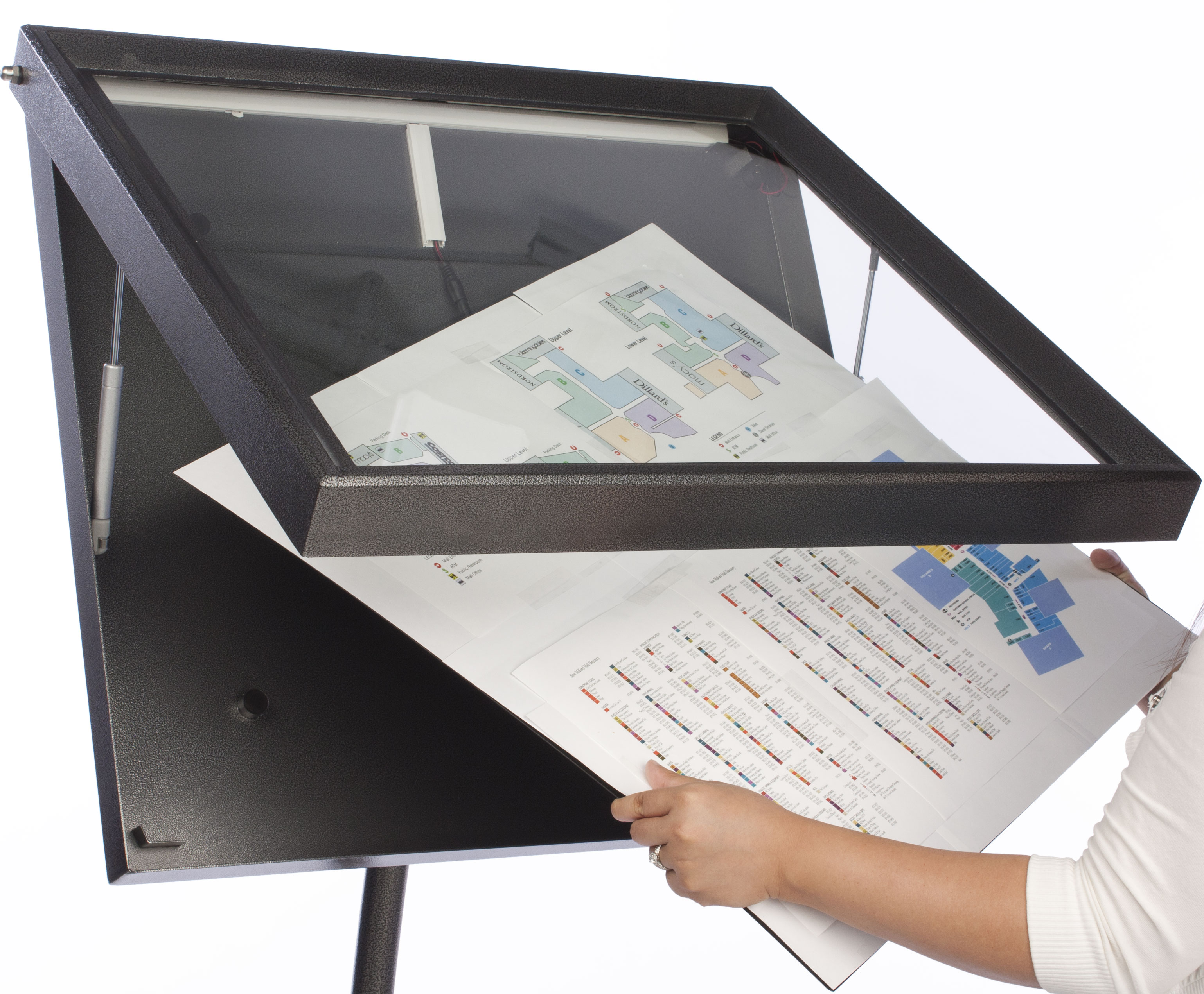This LED Menu Stand with Wheels Is Portable! Various Other Light Box ...