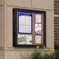 bulletin display cases with metal frames