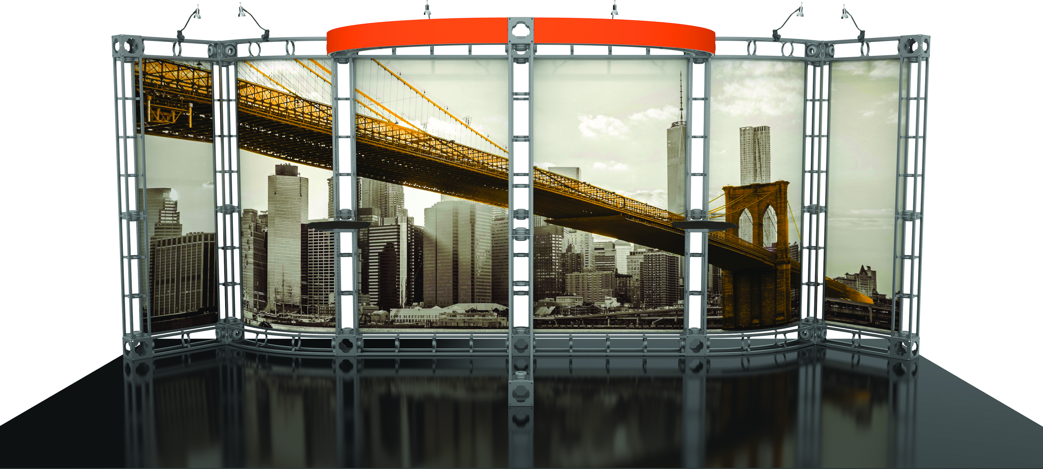 10x20 Trade Show Booth Kit w/ Backdrop and Spotlights, Orbus Orbital Express Antares - Image 2