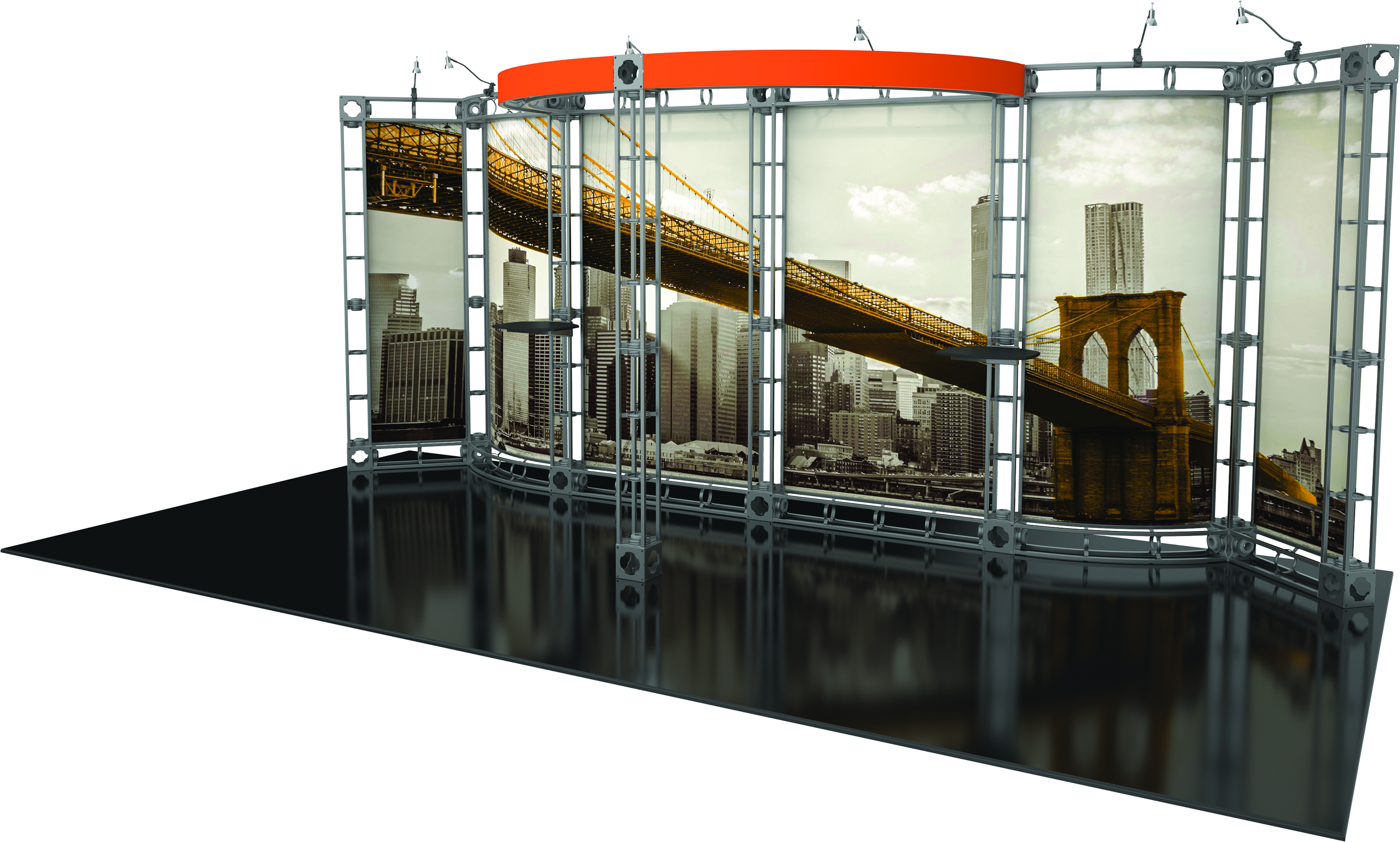 10x20 Trade Show Booth Kit w/ Backdrop and Spotlights, Orbus Orbital Express Antares - Image 3