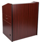 Wide mahogany presentation podium with locking cabinet
