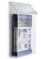 Outdoor literature display with lid