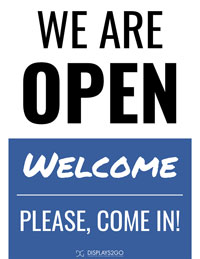We are open printable sign