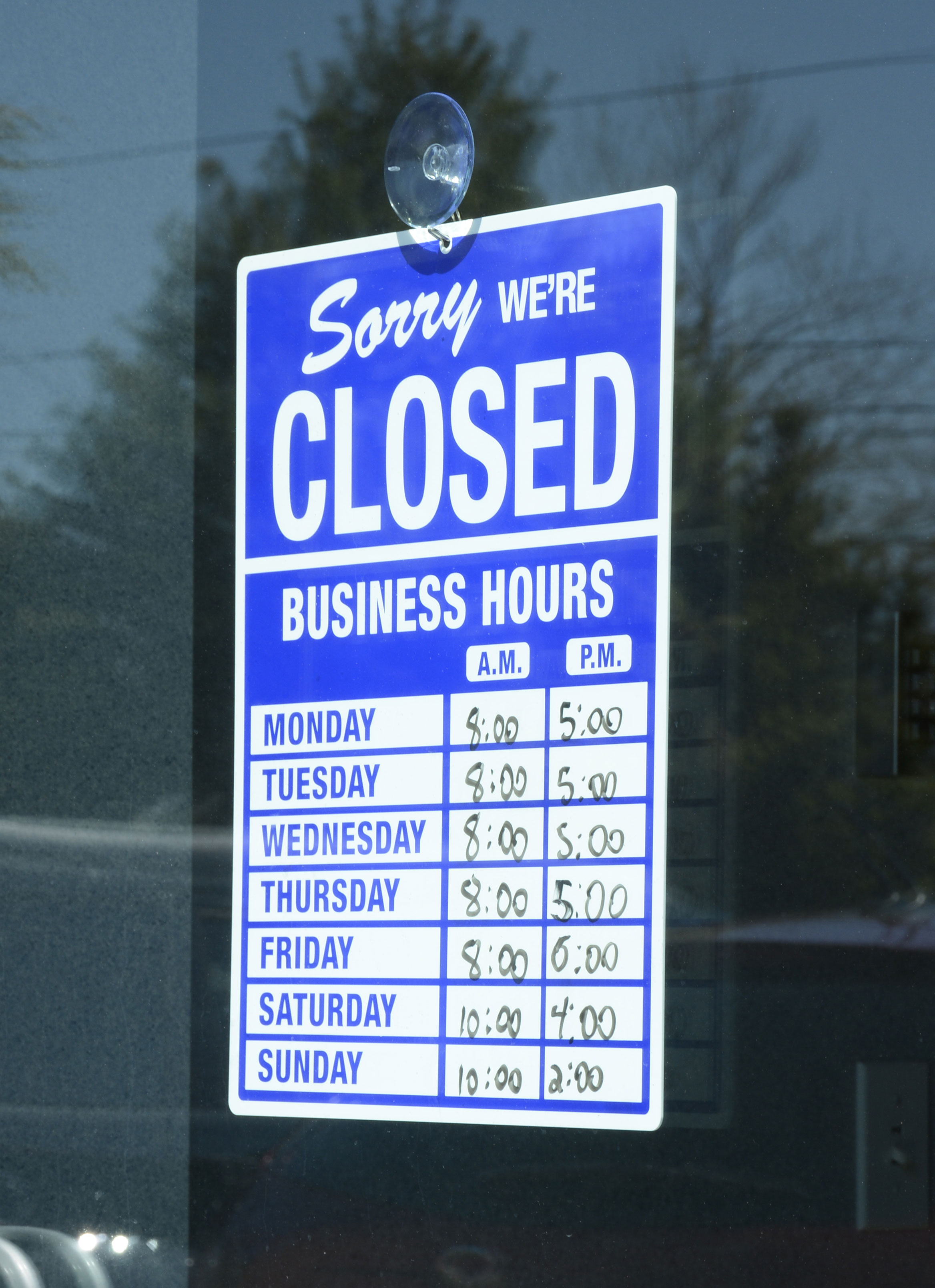 Exception Hours Sign Hours of Operation Sign | Reversible Wet Erase Signage | Displays2Go