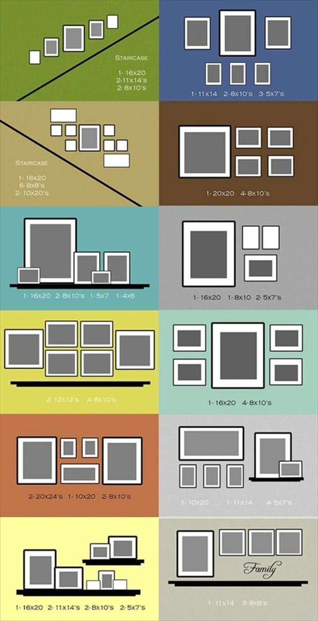 Ways to hang picture frames on on sale wall