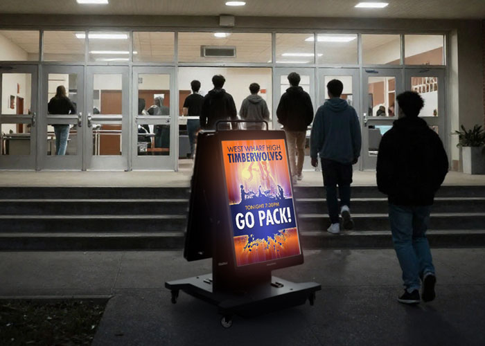 portable double-sided outdoor digital signage