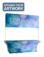 The 8’ Trade Show Table and Header Has Custom Graphics Printed w/ a Dye Sublimation Process