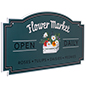 24 x 48 hanging outdoor shaped signs with full color printing options