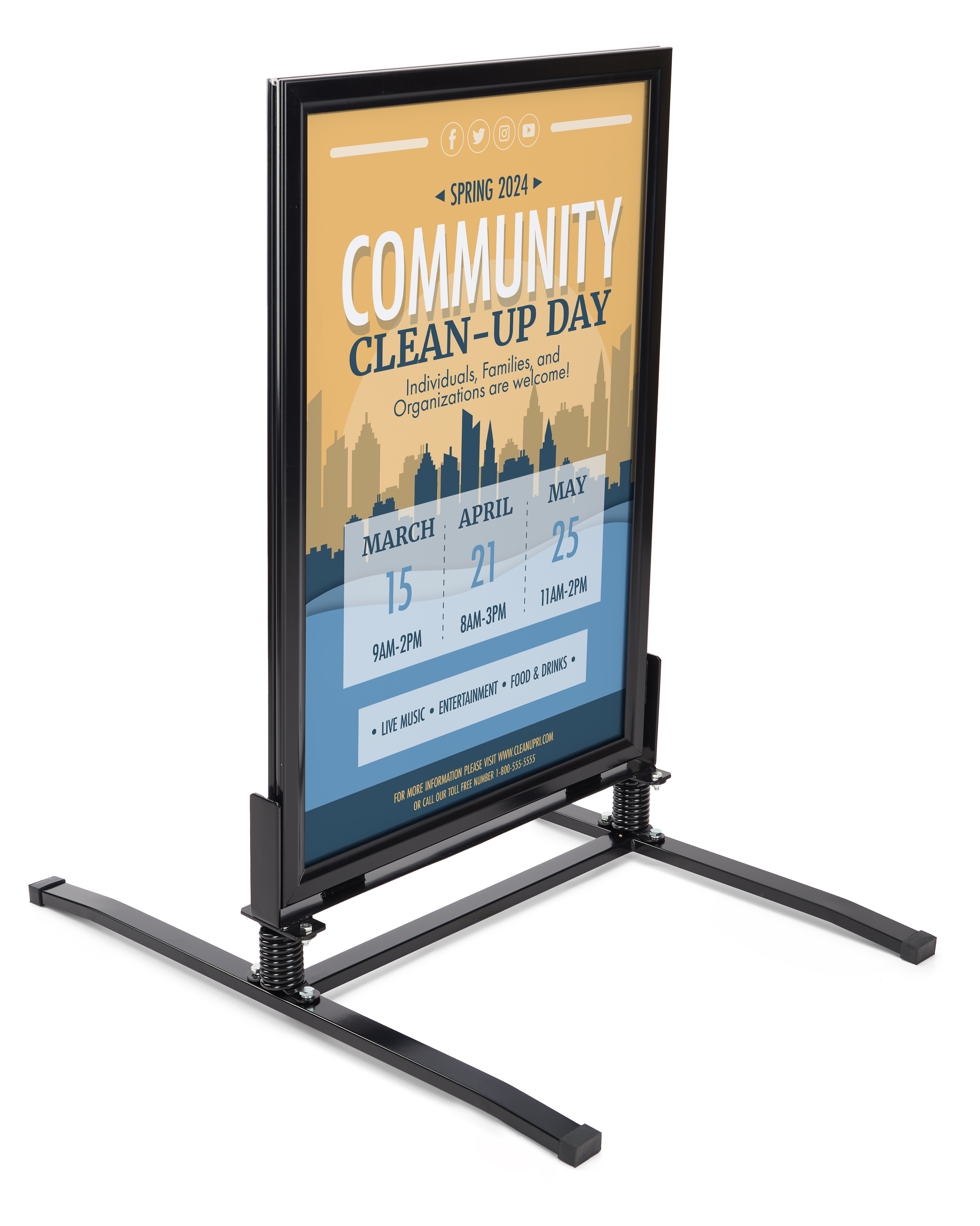 Sign Stand, Welcome Sign Stand, Stand, Sign Holder, Vertical Sign Stand, 