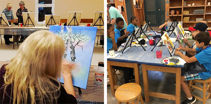 Durable Metal Easels for Paint Nights