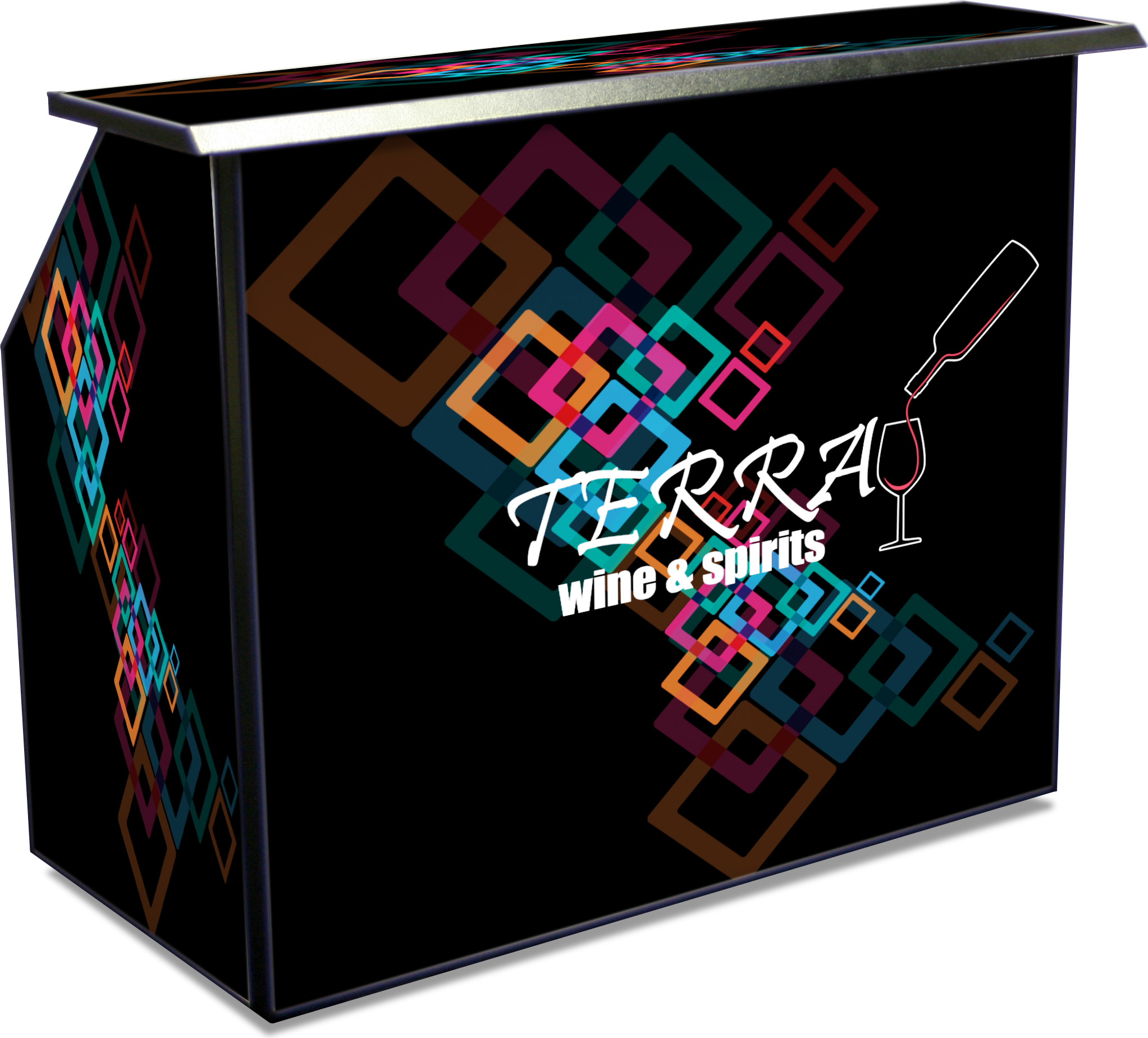 Custom Portable Folding Bar | Printed Graphics & Optional Lights ...