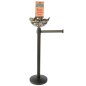 Retail Gray Stanchion & Post with Bin
