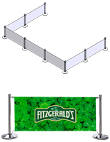 Outdoor Cafe Barrier with Single Sided Printing