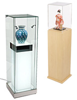 Pedestal display cases