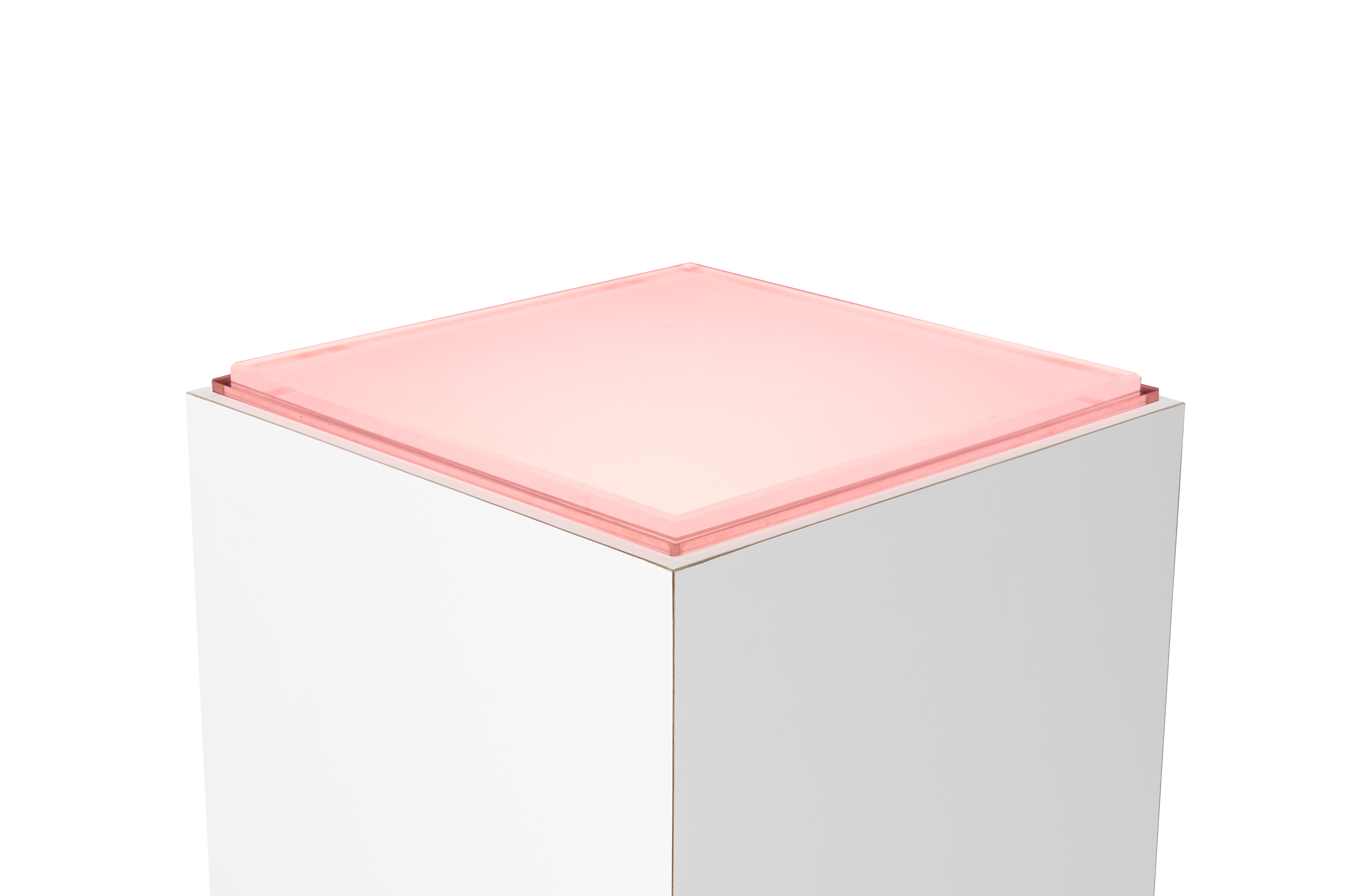 17" Pedestal Display Case with Acrylic Cover, Interior Lights - Black or White - Image 5