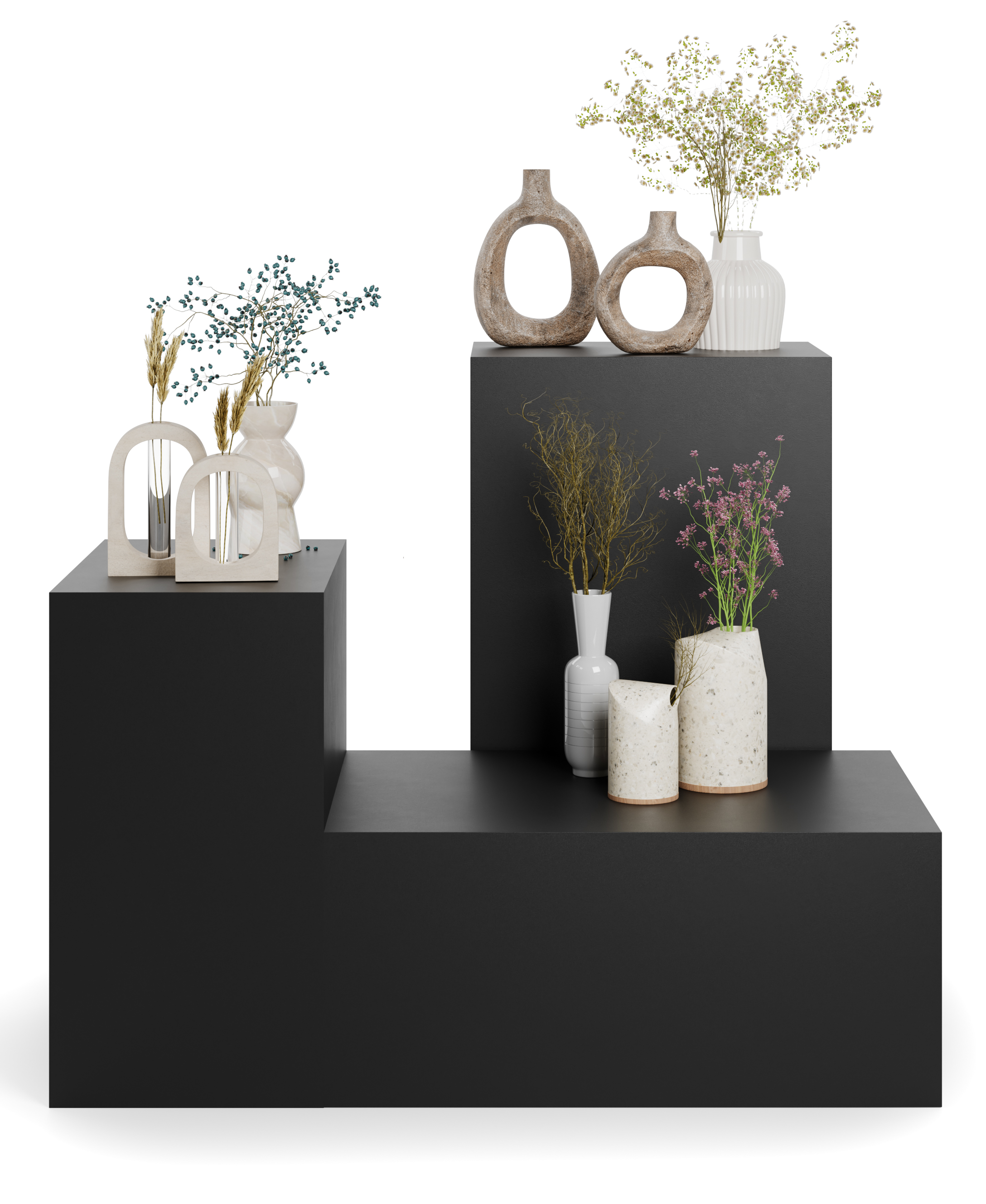 Floor Standing Pedestal Sets, 24"w x 16"d Rectangular Top - Set of 3 - Image 5