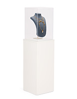 White display pedestals with acrylic topper