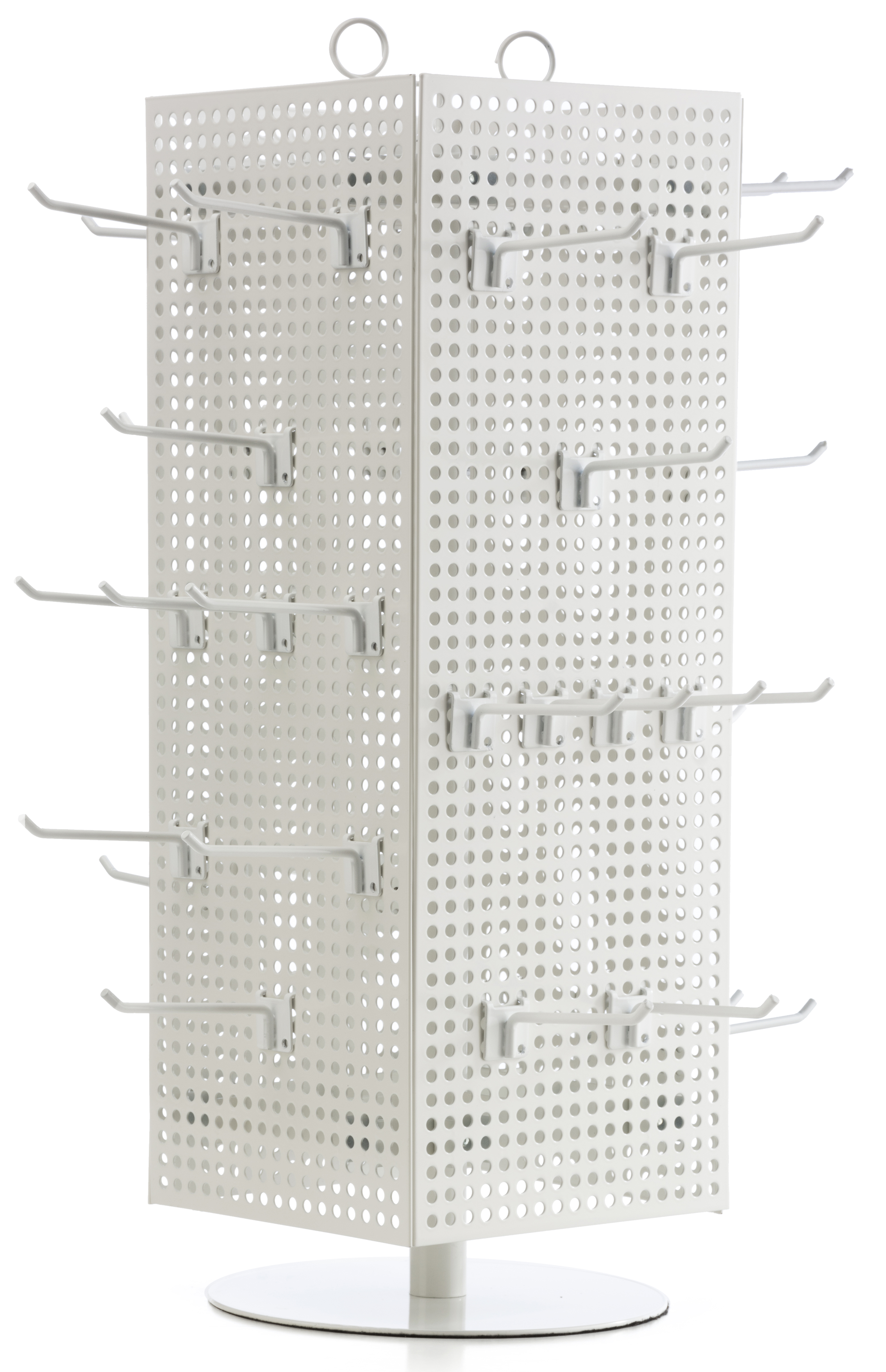 8” Peg Hook for up to 1/8" Thick Metal Pegboard, 1" On Center, Metal - White - Image 2