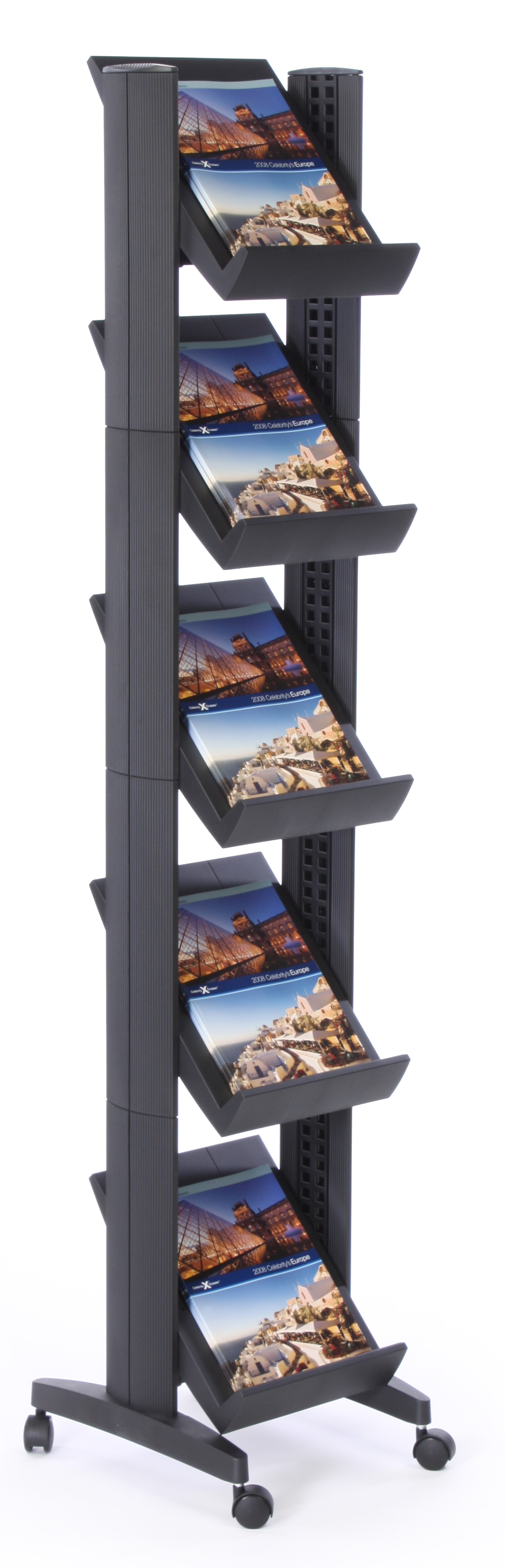 Free Standing Magazine Rack is Portable & Quick to Assemble | Displays2Go
