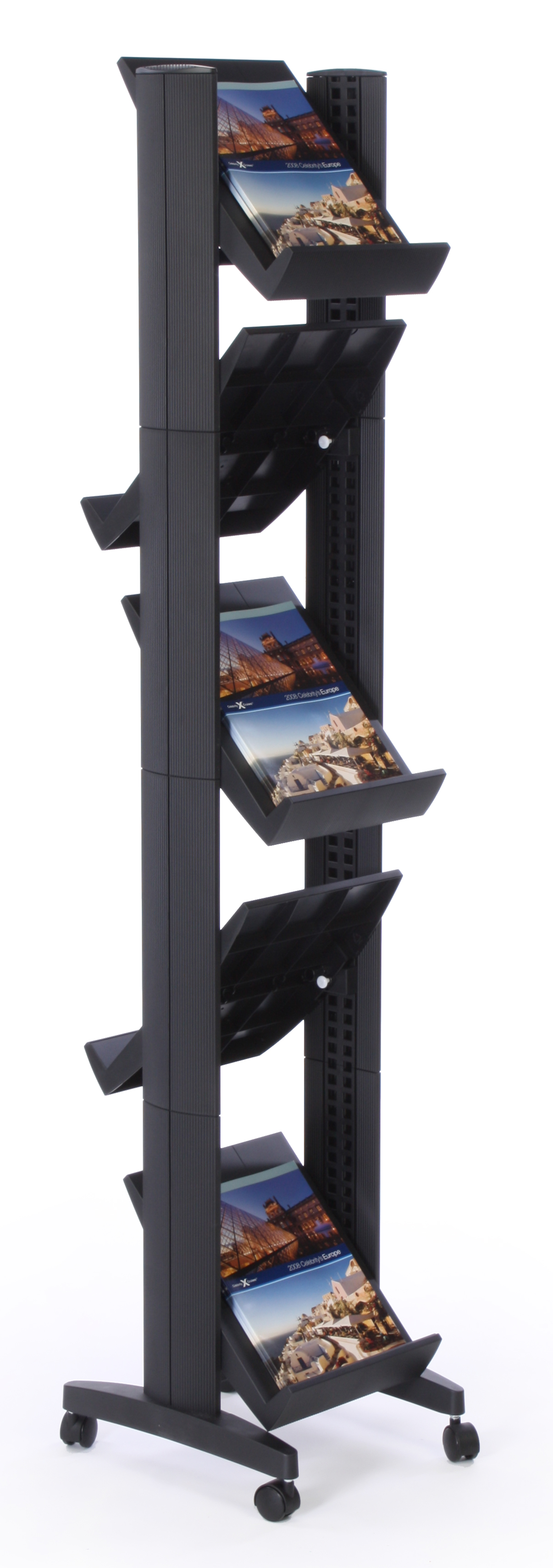 Free Standing Magazine Rack is Portable & Quick to Assemble | Displays2Go
