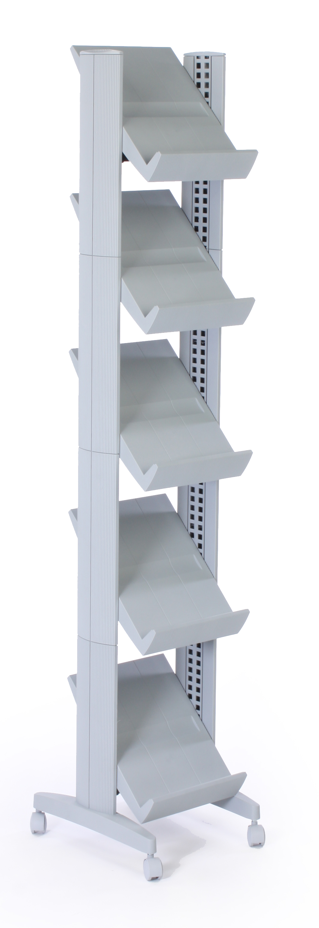 Adjustable Magazine Racks Free Standing Magazine Racks - (5) Height Adjustable Shelves | Displays2Go