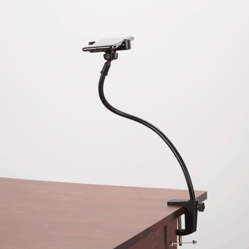 Universal Gooseneck Phone Stand |Clamps Expands Up to 2.16" Thick