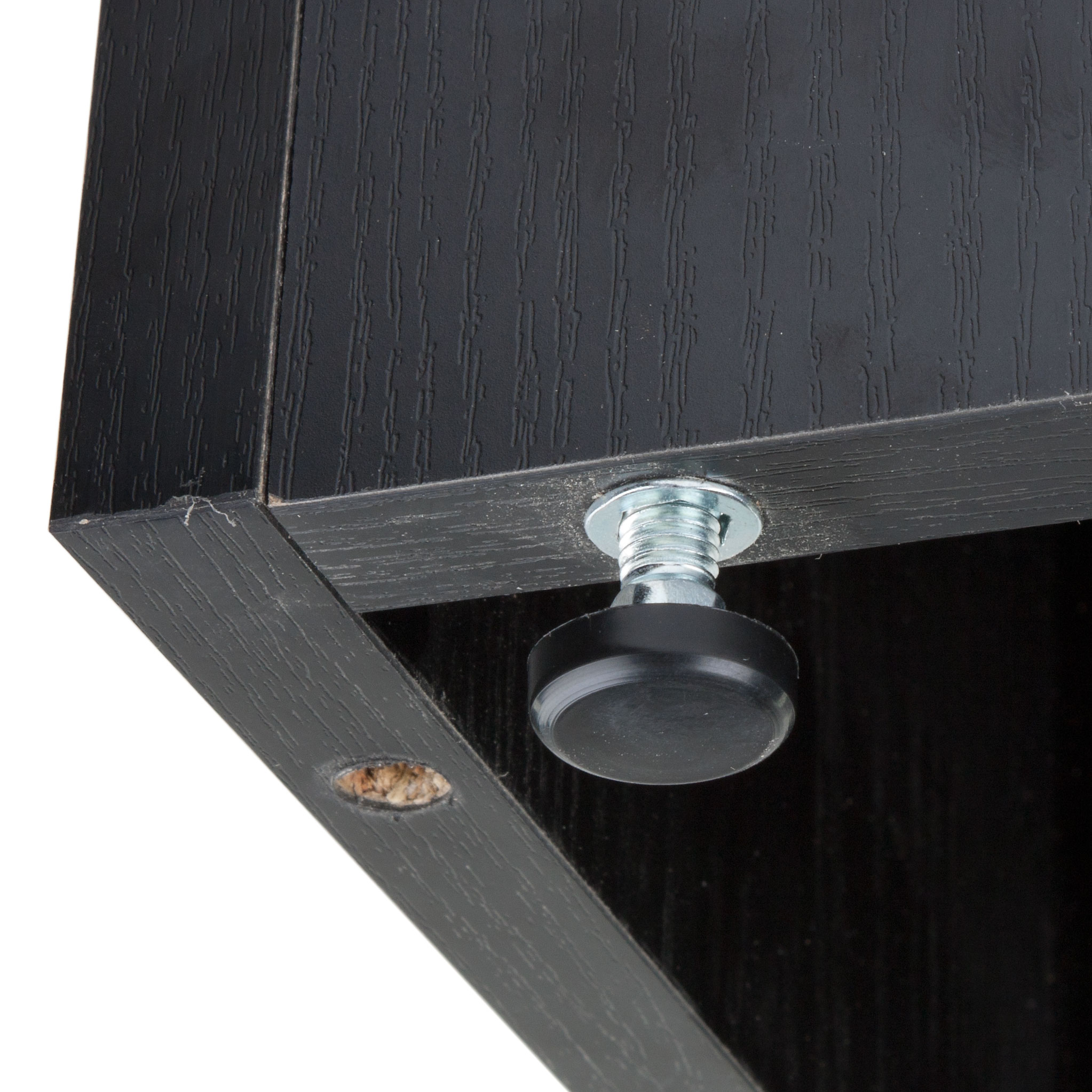 Floor Standing Pedestal, 16" Hexagon Top with Electroplated Gold Base - Black - Image 9